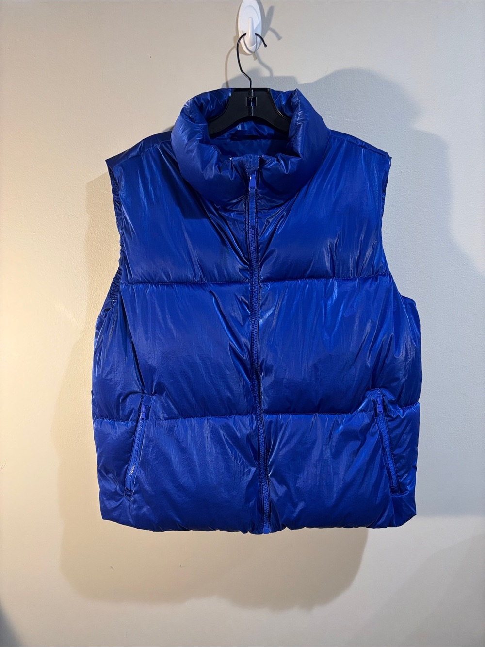 Old Navy Blue Puffer Vest - Women's Quilted Shell